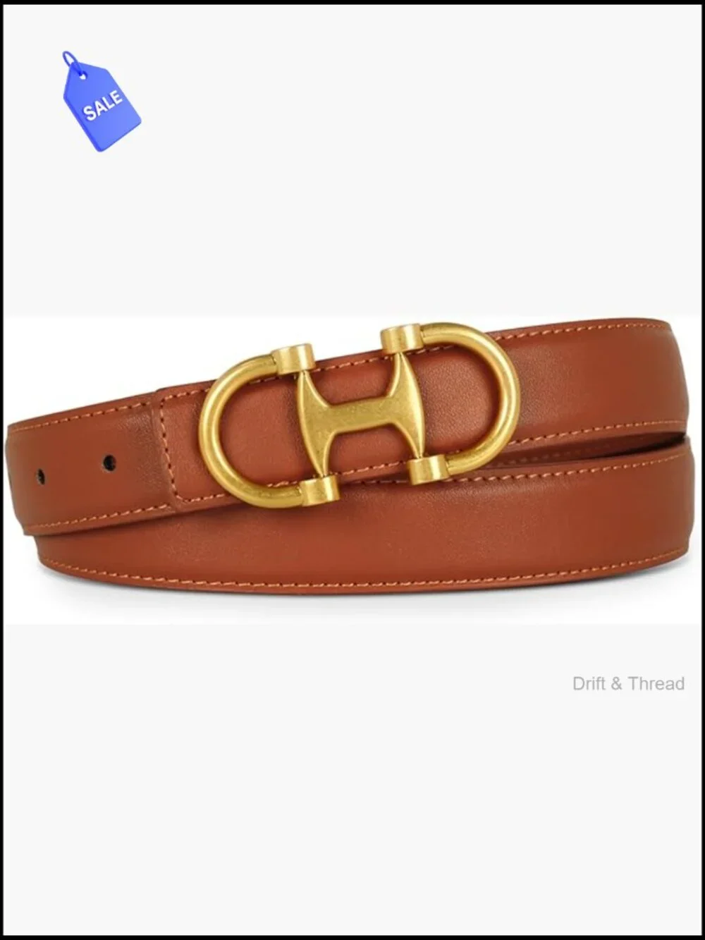 Genuine Leather Women's Belt Classic Buckle Dress & Casual